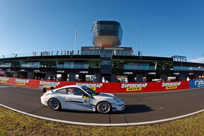 67;10-February-2013;67;Australia;Bathurst;Bathurst-12-Hour;David-Glasson;Grand-Tourer;Motorsport-Services;Mt-Panorama;NSW;New-South-Wales;Phil-Hood;Porsche-911-GT3-Cup-997;Tony-Richards;auto;building;endurance;fisheye;motorsport;racing;sky