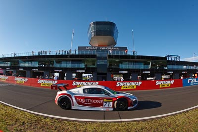 71;10-February-2013;71;Andrew-McInnes;Audi-R8-LMS;Australia;Bathurst;Bathurst-12-Hour;Darryl-O’Young;Dean-Koutsoumidis;Equity‒One;Grand-Tourer;Mt-Panorama;NSW;New-South-Wales;Simon-Middleton;auto;building;endurance;fisheye;motorsport;racing;sky