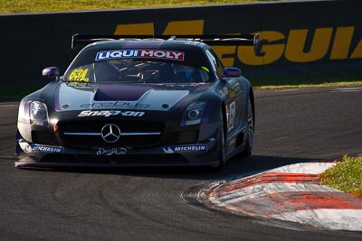 63;10-February-2013;63;Australia;Bathurst;Bathurst-12-Hour;Erebus-Motorsport;Erebus-Racing;Grand-Tourer;Lee-Holdsworth;Mercedes‒Benz-SLS-AMG-GT3;Mt-Panorama;Murrays-Corner;NSW;New-South-Wales;Peter-Hackett;Tim-Slade;auto;endurance;motorsport;racing;super-telephoto