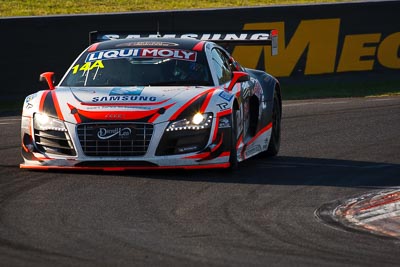 14;10-February-2013;14;Audi-R8-LMS;Australia;Bathurst;Bathurst-12-Hour;Grand-Tourer;James-Winslow;Mt-Panorama;Murrays-Corner;NSW;New-South-Wales;Peter-Conroy;Peter-Conroy-Motorsport;Rob-Huff;auto;endurance;motorsport;racing;super-telephoto