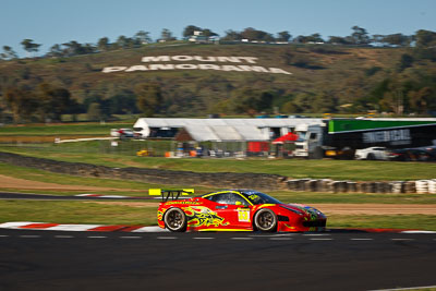 33;10-February-2013;33;Australia;Bathurst;Bathurst-12-Hour;Clearwater-Racing;Craig-Baird;Ferrari-458-Italia-GT3;Grand-Tourer;Matt-Griffin;Mok-Weng-Sun;Mt-Panorama;Murrays-Corner;NSW;New-South-Wales;auto;endurance;motorsport;racing;telephoto