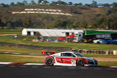 71;10-February-2013;71;Andrew-McInnes;Audi-R8-LMS;Australia;Bathurst;Bathurst-12-Hour;Darryl-O’Young;Dean-Koutsoumidis;Equity‒One;Grand-Tourer;Mt-Panorama;Murrays-Corner;NSW;New-South-Wales;Simon-Middleton;auto;endurance;motorsport;racing;telephoto