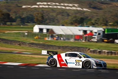 23;10-February-2013;23;Alain-Li;Audi-R8-LMS-Ultra;Australia;Bathurst;Bathurst-12-Hour;Brendon-Hartley;Grand-Tourer;Mark-Patterson;Mt-Panorama;Murrays-Corner;NSW;New-South-Wales;United-Autosports;auto;endurance;motorsport;racing;telephoto