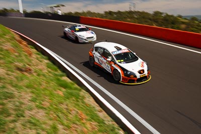 55;10-February-2013;55;Australia;Bathurst;Bathurst-12-Hour;Brett-Niall;Clint-Harvey;Grand-Tourer;Malcolm-Niall;Motorsport-Services;Mt-Panorama;NSW;New-South-Wales;Seat-Leon-Supercopa;The-Esses;auto;endurance;motorsport;racing;wide-angle