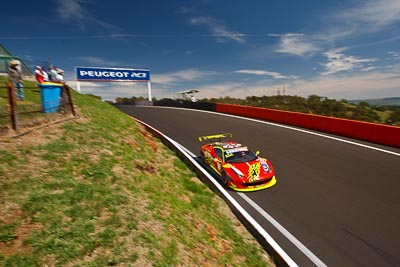 33;10-February-2013;33;Australia;Bathurst;Bathurst-12-Hour;Clearwater-Racing;Craig-Baird;Ferrari-458-Italia-GT3;Grand-Tourer;Matt-Griffin;Mok-Weng-Sun;Mt-Panorama;NSW;New-South-Wales;The-Esses;auto;clouds;endurance;motorsport;racing;sky;wide-angle