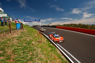 6;10-February-2013;6;Audi-R8-LMS;Australia;Bathurst;Bathurst-12-Hour;Craig-Lowndes;Grand-Tourer;Mt-Panorama;NSW;New-South-Wales;Rod-Salmon;Skwirk-Oneworld-Bar;The-Esses;Warren-Luff;auto;clouds;endurance;motorsport;racing;sky;wide-angle