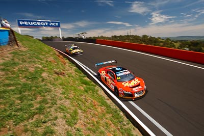 6;10-February-2013;6;Audi-R8-LMS;Australia;Bathurst;Bathurst-12-Hour;Craig-Lowndes;Grand-Tourer;Mt-Panorama;NSW;New-South-Wales;Rod-Salmon;Skwirk-Oneworld-Bar;The-Esses;Warren-Luff;auto;clouds;endurance;motorsport;racing;sky;wide-angle