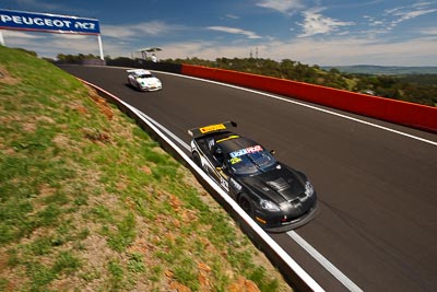 29;10-February-2013;29;Australia;Bathurst;Bathurst-12-Hour;Chevrolet-Corvette-Z06‒R-GT3;Grand-Tourer;Greg-Murphy;Ivan-Capelli;Jim-Manolios;Mt-Panorama;NSW;New-South-Wales;The-Esses;Trofeo-Motorsport;auto;clouds;endurance;motorsport;racing;sky;wide-angle