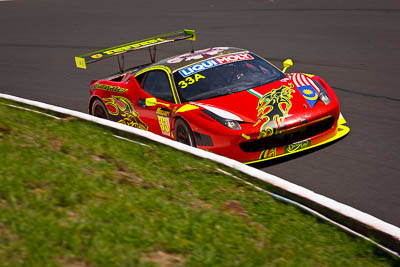 33;10-February-2013;33;Australia;Bathurst;Bathurst-12-Hour;Clearwater-Racing;Craig-Baird;Ferrari-458-Italia-GT3;Grand-Tourer;Matt-Griffin;Mok-Weng-Sun;Mt-Panorama;NSW;New-South-Wales;The-Esses;auto;endurance;motorsport;racing;telephoto