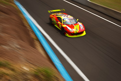 33;10-February-2013;33;Australia;Bathurst;Bathurst-12-Hour;Clearwater-Racing;Craig-Baird;Ferrari-458-Italia-GT3;Forrests-Elbow;Grand-Tourer;Matt-Griffin;Mok-Weng-Sun;Mt-Panorama;NSW;New-South-Wales;auto;endurance;motion-blur;motorsport;racing;wide-angle