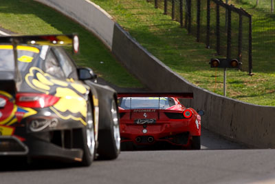 58;10-February-2013;58;AF-Corse;Australia;Bathurst;Bathurst-12-Hour;Ferrari-458-Italia-GT3;Grand-Tourer;Marco-Cioci;Michele-Rugolo;Mt-Panorama;NSW;New-South-Wales;Steve-Wyatt;Sulman-Park;auto;endurance;motorsport;racing;super-telephoto