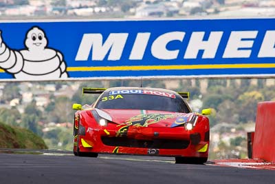 33;10-February-2013;33;Australia;Bathurst;Bathurst-12-Hour;Clearwater-Racing;Craig-Baird;Ferrari-458-Italia-GT3;Grand-Tourer;Matt-Griffin;Mok-Weng-Sun;Mt-Panorama;NSW;New-South-Wales;Reid-Park;auto;endurance;motorsport;racing;super-telephoto