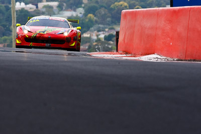 33;10-February-2013;33;Australia;Bathurst;Bathurst-12-Hour;Clearwater-Racing;Craig-Baird;Ferrari-458-Italia-GT3;Grand-Tourer;Matt-Griffin;Mok-Weng-Sun;Mt-Panorama;NSW;New-South-Wales;Reid-Park;Topshot;auto;endurance;motorsport;racing;super-telephoto