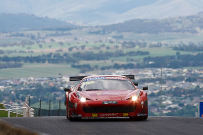 58;10-February-2013;58;AF-Corse;Australia;Bathurst;Bathurst-12-Hour;Ferrari-458-Italia-GT3;Grand-Tourer;Marco-Cioci;Michele-Rugolo;Mt-Panorama;NSW;New-South-Wales;Reid-Park;Steve-Wyatt;auto;endurance;landscape;motorsport;racing;scenery;super-telephoto