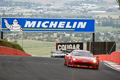 58;10-February-2013;58;AF-Corse;Australia;Bathurst;Bathurst-12-Hour;Ferrari-458-Italia-GT3;Grand-Tourer;Marco-Cioci;Michele-Rugolo;Mt-Panorama;NSW;New-South-Wales;Reid-Park;Steve-Wyatt;auto;endurance;motorsport;racing;telephoto