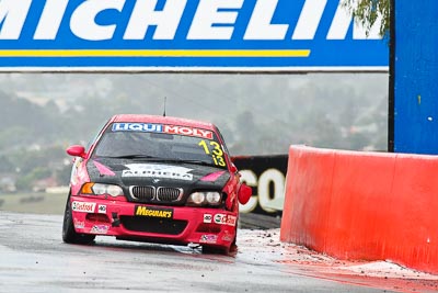 13;10-February-2013;13;Andrew-Fisher;Australia;BMW-E46-M3;Bathurst;Bathurst-12-Hour;Beric-Lynton;Grand-Tourer;Matt-Mackeldon;Mt-Panorama;NSW;New-South-Wales;Reid-Park;auto;endurance;motorsport;racing;rain;super-telephoto;wet