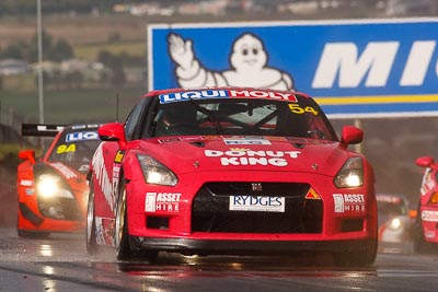 54;10-February-2013;54;Adam-Beechey;Australia;Bathurst;Bathurst-12-Hour;Donut-King;Grand-Tourer;Mt-Panorama;NSW;New-South-Wales;Nissan-GT‒R;Peter-Leemhuis;Reid-Park;Tony-Alford;auto;endurance;motorsport;racing;rain;super-telephoto;wet