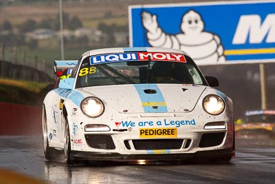 8;10-February-2013;8;Australia;Bathurst;Bathurst-12-Hour;Grand-Tourer;Kurt-Dujardyn;Level-Racing;Mt-Panorama;NSW;New-South-Wales;Olivier-Muytjens;Philippe-Broodcooren;Philippe-Richard;Porsche-911-GT3-Cup-997;Reid-Park;auto;endurance;motorsport;racing;rain;super-telephoto;wet