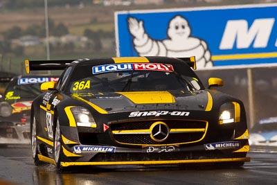 36;10-February-2013;36;Alexander-Roloff;Australia;Bathurst;Bathurst-12-Hour;Bernd-Schneider;Erebus-Motorsport;Erebus-Racing;Grand-Tourer;Mercedes‒Benz-SLS-AMG-GT3;Mt-Panorama;NSW;New-South-Wales;Reid-Park;Thomas-Jaeger;Thomas-Jäger;auto;endurance;motorsport;racing;rain;super-telephoto;wet