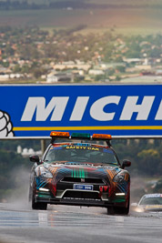 10-February-2013;Australia;Bathurst;Bathurst-12-Hour;Mt-Panorama;NSW;New-South-Wales;Nissan-GT‒R;Reid-Park;Safety-Car;auto;endurance;motorsport;officials;racing;rain;super-telephoto;wet