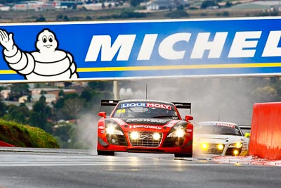 9;10-February-2013;9;Audi-R8-LMS-Ultra;Australia;Bathurst;Bathurst-12-Hour;Christopher-Mies;Dean-Grant;Grand-Tourer;Marc-Cini;Mark-Eddy;Mt-Panorama;NSW;Network-Clothing-Hallmarc;New-South-Wales;Reid-Park;auto;endurance;motorsport;racing;rain;super-telephoto;wet