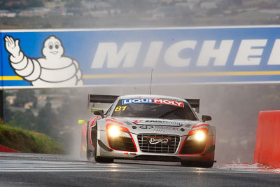 81;10-February-2013;81;Audi-R8-LMS-Ultra;Australia;Bathurst;Bathurst-12-Hour;Christian-Zügel;Dragonspeed;Elton-Julian;Eric-Lux;Grand-Tourer;Mt-Panorama;NSW;New-South-Wales;Reid-Park;auto;endurance;motorsport;racing;rain;super-telephoto;wet