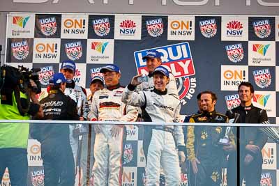 10-February-2013;Australia;Bathurst;Bathurst-12-Hour;Erebus-Motorsport;Erebus-Racing;Grand-Tourer;Mt-Panorama;NSW;New-South-Wales;Thomas-Jaeger;Thomas-Jäger;auto;endurance;motorsport;podium;racing;telephoto