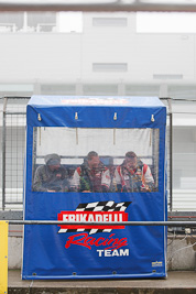 17-May-2013;24-Hour;Deutschland;Frikadelli-Racing;Germany;Nordschleife;Nuerburg;Nuerburgring;Nurburg;Nurburgring;Nürburg;Nürburgring;Rhineland‒Palatinate;atmosphere;auto;fog;motorsport;paddock;pitlane;portrait;racing;telephoto