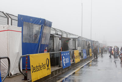 17-May-2013;24-Hour;Deutschland;Germany;Nordschleife;Nuerburg;Nuerburgring;Nurburg;Nurburgring;Nürburg;Nürburgring;Rhineland‒Palatinate;atmosphere;auto;fog;motorsport;paddock;pitlane;racing;telephoto