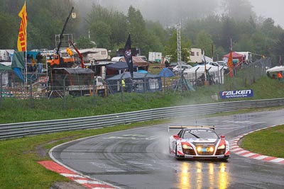 2;17-May-2013;2;24-Hour;Audi-R8-LMS-Ultra;Christian-Mamerow;Deutschland;Germany;Hatzenbach;Marc-Basseng;Nordschleife;Nuerburg;Nuerburgring;Nurburg;Nurburgring;Nürburg;Nürburgring;Prosperia‒C-Abt-Team-Mamerow;Rene-Rast;René-Rast;Rhineland‒Palatinate;Thomas-Mutsch;auto;fog;motorsport;racing;telephoto