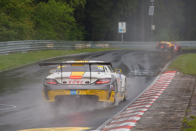 23;17-May-2013;23;24-Hour;Alexander-Roloff;Deutschland;Germany;Hatzenbach;Jan-Seyffarth;Lance-David-Arnold;Mercedes‒Benz-SLS-AMG-GT3;Nordschleife;Nuerburg;Nuerburgring;Nurburg;Nurburgring;Nürburg;Nürburgring;ROWE-Racing;Rhineland‒Palatinate;Thomas-Jaeger;Thomas-Jäger;auto;motorsport;racing;telephoto