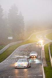 38;17-May-2013;24-Hour;38;Deutschland;Franck-Bulté;Germany;Henry-Patrick;Jean‒Luc-Deblangey;Kremer-Racing;Nordschleife;Nuerburg;Nuerburgring;Nurburg;Nurburgring;Nürburg;Nürburgring;Pascal-Bour;Pflanzgarten;Porsche-997-GT3;Rhineland‒Palatinate;auto;fog;motorsport;racing;telephoto