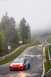 149;17-May-2013;24-Hour;Christian-Steffens;Deutschland;Germany;Herbert-von-Danwitz;Marcel-Schaaf;Michael-Schneider;Nordschleife;Nuerburg;Nuerburgring;Nurburg;Nurburgring;Nürburg;Nürburgring;Pflanzgarten;Renault-Clio;Rhineland‒Palatinate;auto;fog;motorsport;raceunion-Teichmann-Racing;racing;telephoto