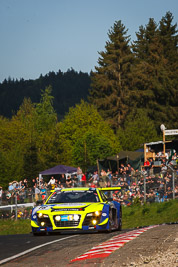 16;16;18-May-2013;24-Hour;Audi-R8-LMS;Brünnchen;Dennis-Busch;Deutschland;Germany;Manuel-Lauck;Marc-Busch;Nordschleife;Nuerburg;Nuerburgring;Nurburg;Nurburgring;Nürburg;Nürburgring;Rhineland‒Palatinate;auto;motorsport;racing;telephoto