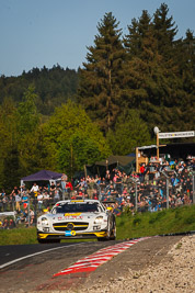 23;18-May-2013;23;24-Hour;Alexander-Roloff;Brünnchen;Deutschland;Germany;Jan-Seyffarth;Lance-David-Arnold;Mercedes‒Benz-SLS-AMG-GT3;Nordschleife;Nuerburg;Nuerburgring;Nurburg;Nurburgring;Nürburg;Nürburgring;ROWE-Racing;Rhineland‒Palatinate;Thomas-Jaeger;Thomas-Jäger;auto;motorsport;racing;telephoto