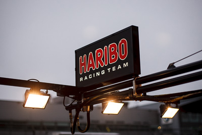 19-May-2013;24-Hour;50mm;Deutschland;Germany;Haribo-Racing-Team;Nordschleife;Nuerburg;Nuerburgring;Nurburg;Nurburgring;Nürburg;Nürburgring;Rhineland‒Palatinate;atmosphere;auto;brand;detail;lights;logo;motorsport;paddock;pitlane;racing;telephoto