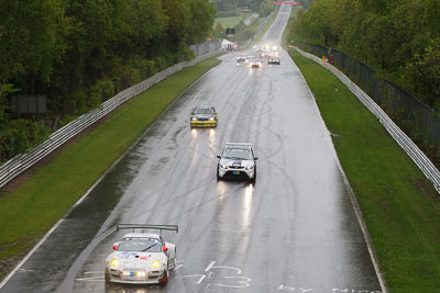 28;20-May-2013;24-Hour;Deutschland;Germany;Harald-Schlotter;Jens-Richter;Manthey-Racing;Marco-Schelp;Nordschleife;Nuerburg;Nuerburgring;Nurburg;Nurburgring;Nürburg;Nürburgring;Otto-Klohs;Porsche-911-GT3-R;Rhineland‒Palatinate;auto;fog;landscape;motorsport;racing;scenery;telephoto