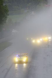 18;20-May-2013;24-Hour;Deutschland;Germany;Lucas-Luhr;Manthey-Racing;Marc-Lieb;Nordschleife;Nuerburg;Nuerburgring;Nurburg;Nurburgring;Nürburg;Nürburgring;Porsche-911-GT3-RSR;Rhineland‒Palatinate;Romain-Dumas;Timo-Bernhard;auto;fog;motorsport;racing;super-telephoto;telephoto