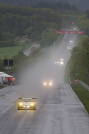 28;20-May-2013;24-Hour;Deutschland;Germany;Harald-Schlotter;Jens-Richter;Manthey-Racing;Marco-Schelp;Nordschleife;Nuerburg;Nuerburgring;Nurburg;Nurburgring;Nürburg;Nürburgring;Otto-Klohs;Porsche-911-GT3-R;Rhineland‒Palatinate;auto;fog;motorsport;racing;super-telephoto;telephoto