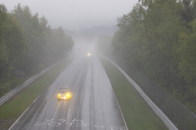 88;20-May-2013;24-Hour;88;Christian-Menzel;Deutschland;Dominik-Brinkmann;Germany;Haribo-Racing-Team;Jeffrey-Schmidt;Mario-Farnbacher;Nordschleife;Nuerburg;Nuerburgring;Nurburg;Nurburgring;Nürburg;Nürburgring;Porsche-997-GT3-Cup;Rhineland‒Palatinate;auto;fog;landscape;motorsport;racing;scenery;telephoto