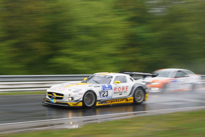 23;20-May-2013;23;24-Hour;Alexander-Roloff;Deutschland;Germany;Jan-Seyffarth;Karussell;Lance-David-Arnold;Mercedes‒Benz-SLS-AMG-GT3;Nordschleife;Nuerburg;Nuerburgring;Nurburg;Nurburgring;Nürburg;Nürburgring;ROWE-Racing;Rhineland‒Palatinate;Thomas-Jaeger;Thomas-Jäger;auto;motorsport;racing;telephoto