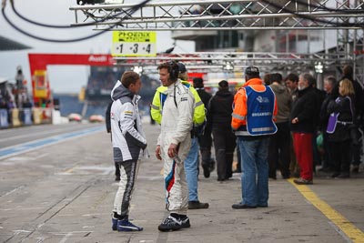 20-May-2013;24-Hour;Deutschland;Germany;Nico-Bastian;Nordschleife;Nuerburg;Nuerburgring;Nurburg;Nurburgring;Nürburg;Nürburgring;ROWE-Racing;Rhineland‒Palatinate;atmosphere;auto;motorsport;paddock;pitlane;portrait;racing;telephoto