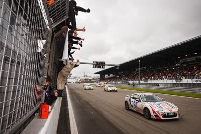 209;20-May-2013;24-Hour;Deutschland;Dierk-Möller‒Sonntag;Dörr-Motorsport-GmbH;Germany;Guido-Naumann;Markus-Grossmann;Maximilian-Sandritter;Nordschleife;Nuerburg;Nuerburgring;Nurburg;Nurburgring;Nürburg;Nürburgring;Rhineland‒Palatinate;Toyota-TMG-GT-86-Cup;atmosphere;auto;celebration;clouds;motorsport;racing;sky;telephoto;wide-angle