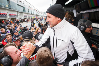 20-May-2013;24-Hour;Bernd-Schneider;Black-Falcon;Deutschland;Germany;Nordschleife;Nuerburg;Nuerburgring;Nurburg;Nurburgring;Nürburg;Nürburgring;Rhineland‒Palatinate;Topshot;atmosphere;auto;celebration;motorsport;paddock;portrait;racing;telephoto;wide-angle