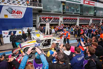 20-May-2013;24-Hour;Black-Falcon;Deutschland;Germany;Mercedes‒Benz-SLS-AMG-GT3;Nordschleife;Nuerburg;Nuerburgring;Nurburg;Nurburgring;Nürburg;Nürburgring;Rhineland‒Palatinate;Sean-Edwards;atmosphere;auto;celebration;motorsport;paddock;portrait;racing;telephoto;wide-angle