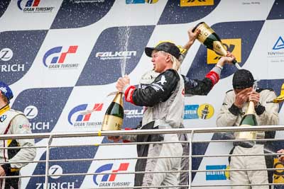 20-May-2013;24-Hour;Black-Falcon;Deutschland;Germany;Nicki-Thiim;Nordschleife;Nuerburg;Nuerburgring;Nurburg;Nurburgring;Nürburg;Nürburgring;Rhineland‒Palatinate;atmosphere;auto;celebration;motorsport;paddock;podium;portrait;racing;telephoto