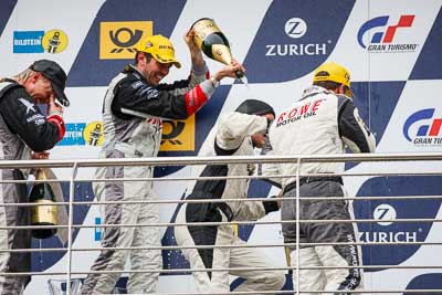 20-May-2013;24-Hour;Bernd-Schneider;Black-Falcon;Deutschland;Germany;Nordschleife;Nuerburg;Nuerburgring;Nurburg;Nurburgring;Nürburg;Nürburgring;Rhineland‒Palatinate;Sean-Edwards;Topshot;atmosphere;auto;celebration;motorsport;paddock;podium;portrait;racing;telephoto