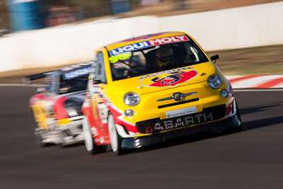96;7-February-2014;Australia;Bathurst;Bathurst-12-Hour;Fiat-Abarth-500;Fiat-Abarth-Motorsport;Gregory-Hede;Luke-Youlden;Mike-Sinclair;NSW;New-South-Wales;Paul-Gover;auto;endurance;motion-blur;motorsport;racing;super-telephoto