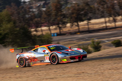 33;33;7-February-2014;Australia;Bathurst;Bathurst-12-Hour;Clearwater-Racing;Craig-Baird;Ferrari-458-Italia-GT3;Hiroshi-Hamaguchi;Matt-Griffin;Mok-Weng-Sun;NSW;New-South-Wales;auto;endurance;motorsport;racing;super-telephoto