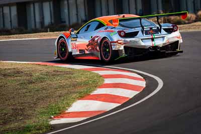 33;33;7-February-2014;Australia;Bathurst;Bathurst-12-Hour;Clearwater-Racing;Craig-Baird;Ferrari-458-Italia-GT3;Hiroshi-Hamaguchi;Matt-Griffin;Mok-Weng-Sun;NSW;New-South-Wales;Topshot;auto;endurance;motorsport;racing;super-telephoto